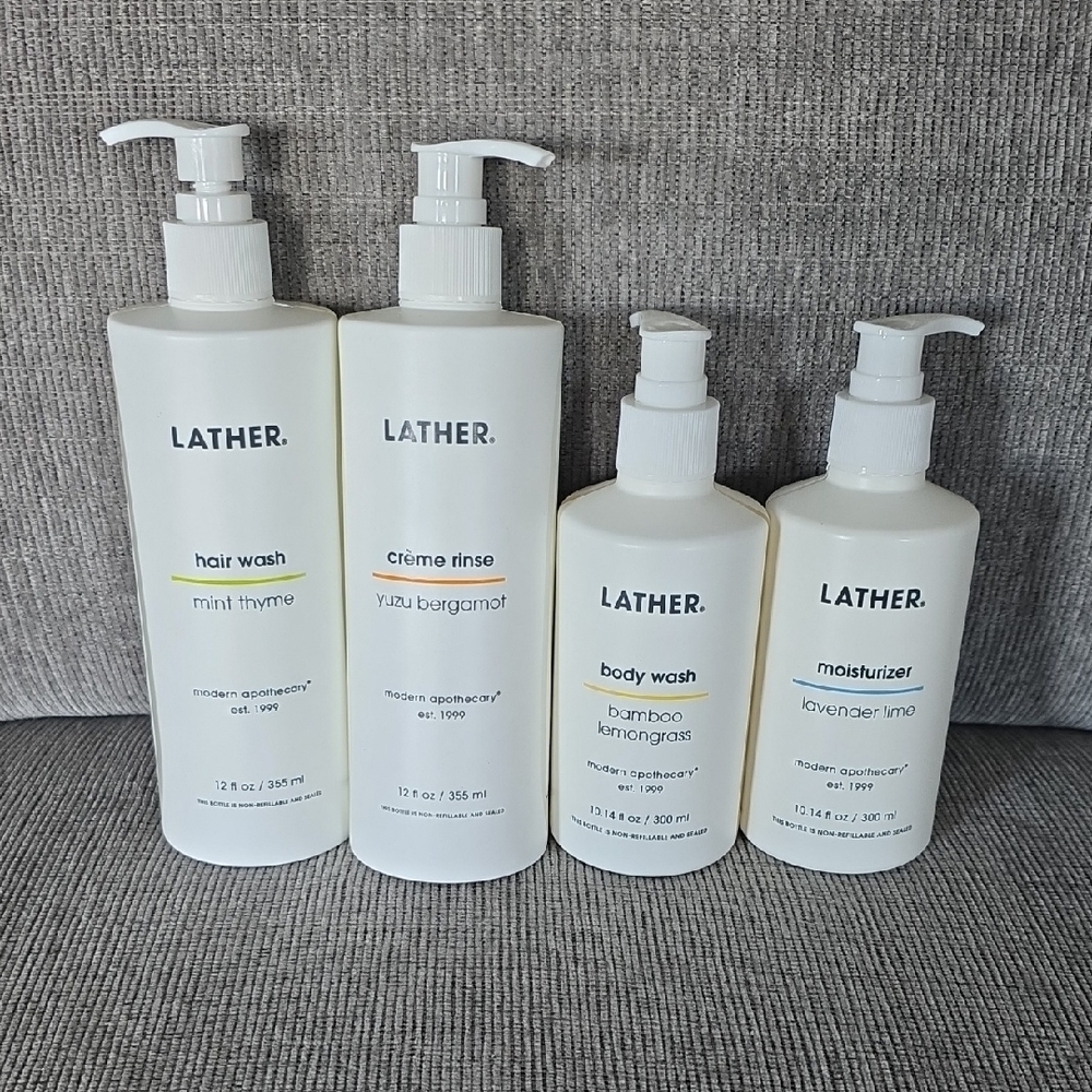 LATHER Hair and Body Care Set, New And Sealed